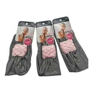 3X Scunci Everyday‎ & Active Braided Luxury Headwrap Headbands Gray Pink Stylish